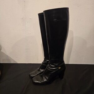 Salvatore Ferragamo Vintage Womens Black Boots Size 8.5